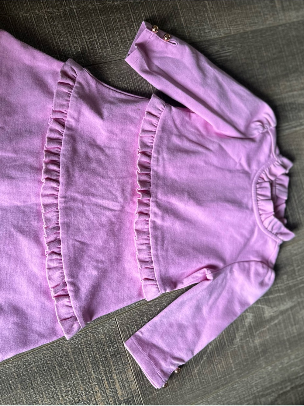 Janie and Jack Pink Ruffle Long sleeve dress.